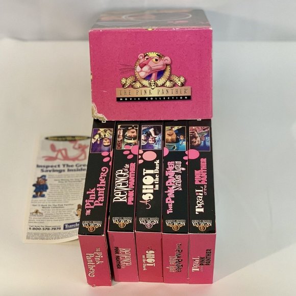 The Pink Panther 5 VHS Movie Collection Box Set Peter Sellers Classic comedy GUC - Picture 10 of 11
